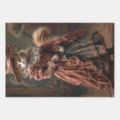 SteampunkヴィンテージCats Decopage Set ラッピングペーパーシート (正面2)