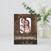 Steampunk写真の背景 ポストカード (スタンド正面)