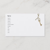 Steampunk宝石鍵名刺 名刺 (裏面)