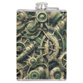 Steampunk工業用グリーンクロックギア フラスク (裏面)