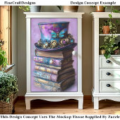 Steampunk帽子&ファンタジーブックCZ5Lデコページ 薄葉紙