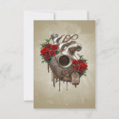 Steampunk情熱、愛の機械的なハート。 サンキューカード (裏面)