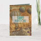 Steampunk折り畳み感謝メッセージ カード (正面)