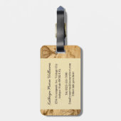 Steampunk旅行旧式な地図のコンパスの冒険 ラゲッジタグ (裏面縦)