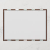 Steampunk時計とターコイズバラオンストライプの アドバイスカード (裏面)