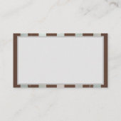 Steampunk時計とターコイズバラオンストライプの エンクロージャーカード (裏面)