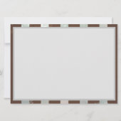 Steampunk時計とターコイズバラオンストライプの カード (裏面)