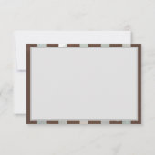 Steampunk時計とターコイズバラオンストライプの カード (裏面)