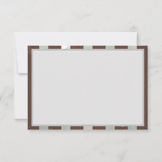 Steampunk時計とターコイズバラオンストライプの カード (裏面)