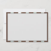 Steampunk時計とターコイズバラオンストライプの カード (裏面)