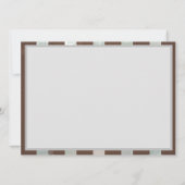 Steampunk時計とターコイズバラオンストライプの カード (裏面)