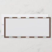 Steampunk時計とターコイズバラオンストライプの カード (裏面)