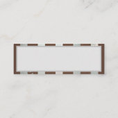 Steampunk時計とターコイズバラオンストライプの コーリングカード (裏面)