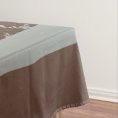 Steampunk時計とターコイズバラオンストライプの テーブルクロス (インサイチュ)