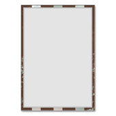 Steampunk時計とターコイズバラオンストライプの テーブルナンバー (裏面)