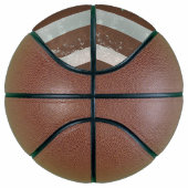 Steampunk時計とターコイズバラオンストライプの バスケットボール (右)