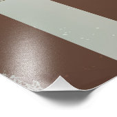 Steampunk時計とターコイズバラオンストライプの フォトプリント (角)