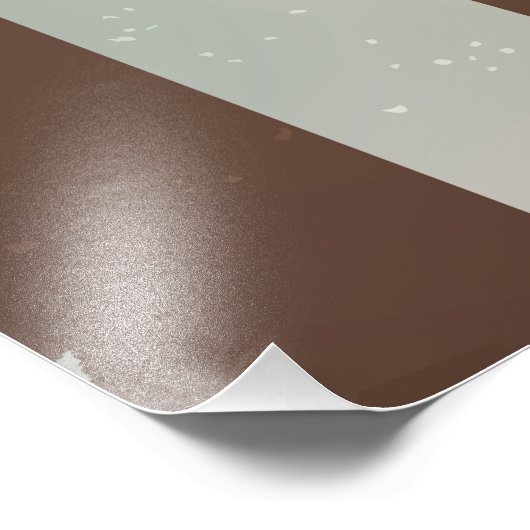 Steampunk時計とターコイズバラオンストライプの フォトプリント (角)