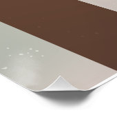 Steampunk時計とターコイズバラオンストライプの ポスター (コーナー)