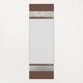 Steampunk時計とターコイズバラオンストライプの ヨガマット (裏面)