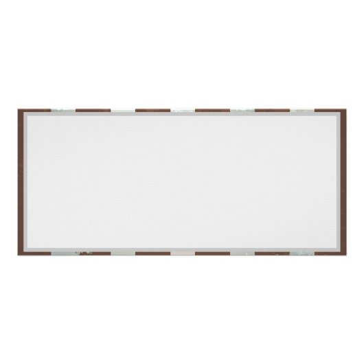 Steampunk時計とターコイズバラオンストライプの ラックカード (裏面)