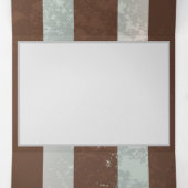 Steampunk時計とターコイズバラオンストライプの 三つ折り招待状 (内部中)