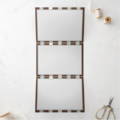 Steampunk時計とターコイズバラオンストライプの 三つ折り案内状 (内部)