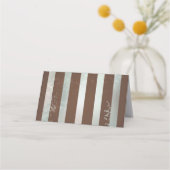 Steampunk時計とターコイズバラオンストライプの 予約カード (裏面)