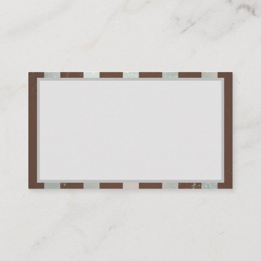 Steampunk時計とターコイズバラオンストライプの 割引カード (裏面)