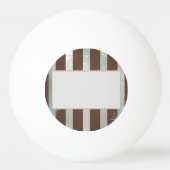 Steampunk時計とターコイズバラオンストライプの 卓球ボール (裏面)