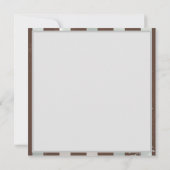 Steampunk時計とターコイズバラオンストライプの 案内状 (裏面)