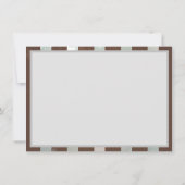 Steampunk時計とターコイズバラオンストライプの 案内状 (裏面)