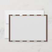 Steampunk時計とターコイズバラオンストライプの 案内状 (裏面)