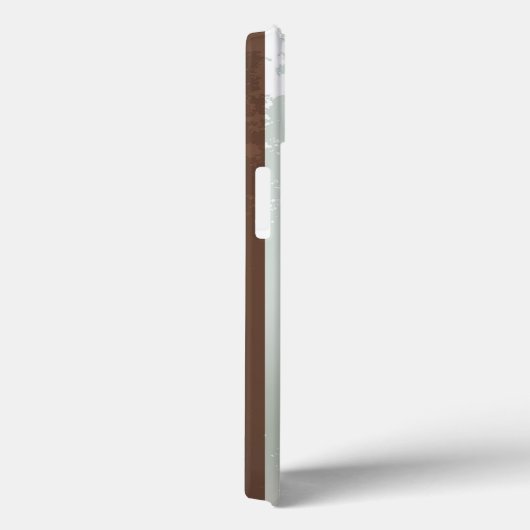 Steampunk時計とターコイズバラオンストライプの Case-Mate iPhoneケース (裏面 / 右)