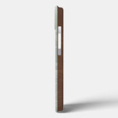 Steampunk時計とターコイズバラオンストライプの Case-Mate iPhoneケース (裏面 / 左)