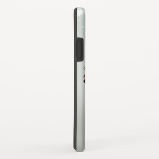 Steampunk時計とターコイズバラオンストライプの Case-Mate iPhoneケース (裏面/右)