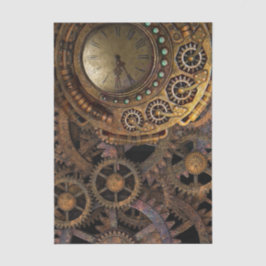 Steampunk時計のギアの切り離し 薄葉紙