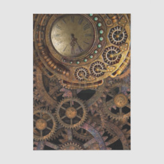 Steampunk時計のギアの切り離し 薄葉紙