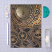 Steampunk時計のギアの切り離し 薄葉紙 (クラフト)