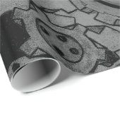 Steampunk機械（モノクロ） ラッピングペーパー (ロールコーナー)