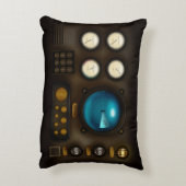 Steampunk潜水艦コントロールパネルソナー表示 アクセントクッション (裏面(縦))