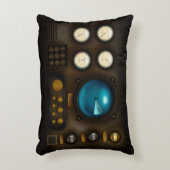 Steampunk潜水艦コントロールパネルソナー表示 アクセントクッション (正面(垂直))