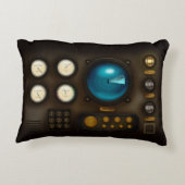 Steampunk潜水艦コントロールパネルソナー表示 アクセントクッション (裏面)