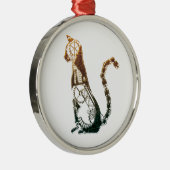 Steampunk猫のオーナメント メタルオーナメント (右)