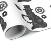 steampunk猫の包まれたな紙 ラッピングペーパー (ロールコーナー)