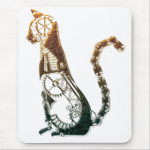 Steampunk猫のmousepad マウスパッド (正面)