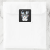 Steampunk猫ギフトコスプレClockwork猫アニメ スクエアシール (バッグ)