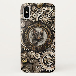 Steampunk猫ゴーグルを着て – iPhone Xケース X ケース