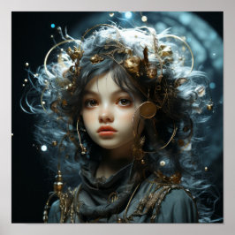 Steampunk男とペスト医師マスクヴィンテージポスト ポスター