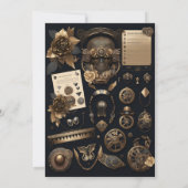 Steampunk結婚式招待状（自撮） 招待状 (裏面)